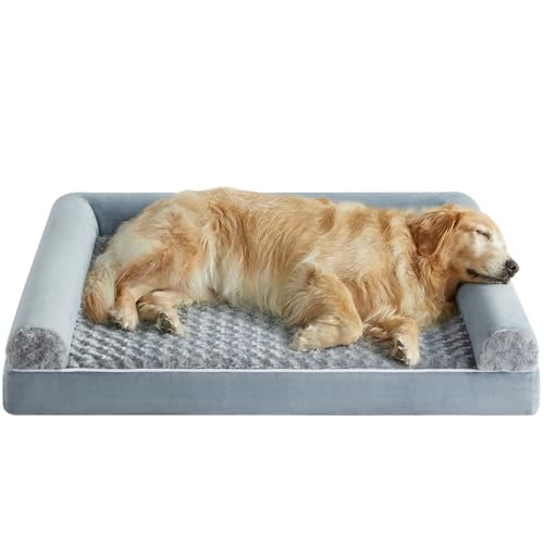 BFPETHOME Dog Beds for Large Dogs, Orthopedic Dog Bed for Medium Large Dogs,Big Waterproof Couch Pet Bed with Removable Washable Cover