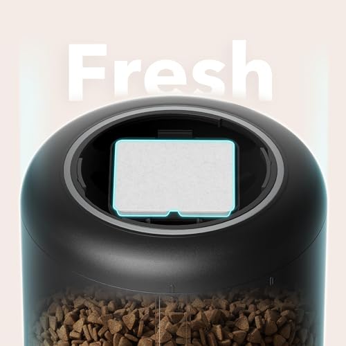 Automatic Dog or Cat Feeder, 5G WiFi Automatic Dog Food Dispenser with Freshness Preservation, 5L Timed Pet Feeder with Low Food Sensor, Up to 10 Meals Per Day,