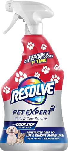 Resolve Pet Expert Stain and Odor Remover, Carpet Cleaner, Pet Stain and Odor Remover, Carpet & Upholstery Cleaner - Removes Stains and Odors, 22 oz