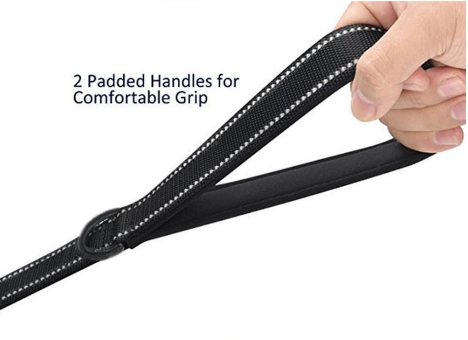 Heavy Duty Dog Leash - 2 Handles by Padded Traffic Handle for Extra Control, 6foot Long - Perfect for Medium to Large Dogs