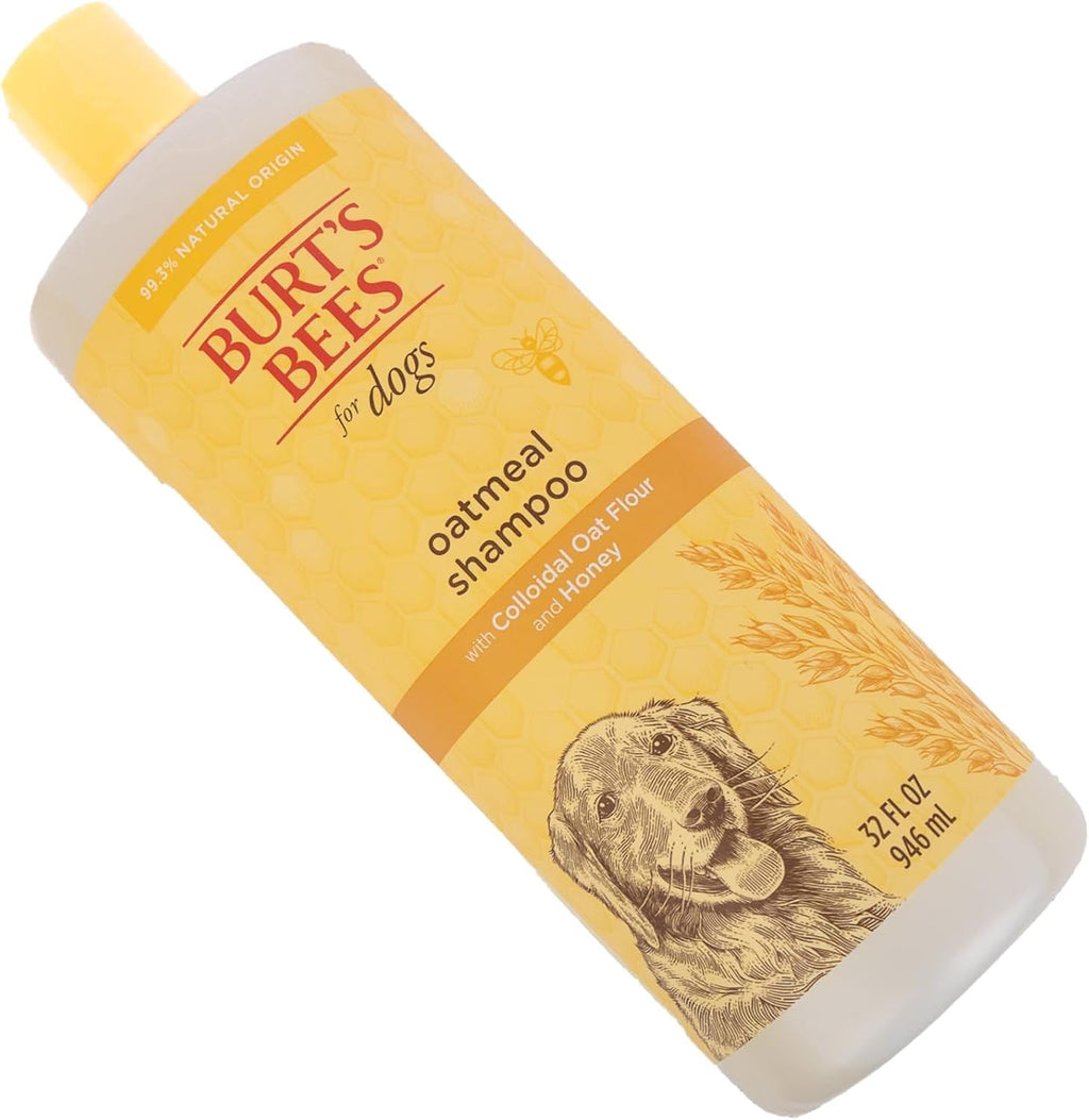 Burt's Bees for Pets Oatmeal Shampoo for Dogs with Colloidal Oat Flour and Honey - Skin Soothing Dog Oatmeal Shampoo, Moisturizing Dog Wash for Itchy Dry Skin, Essential Grooming Supplies, 16 Fl Oz