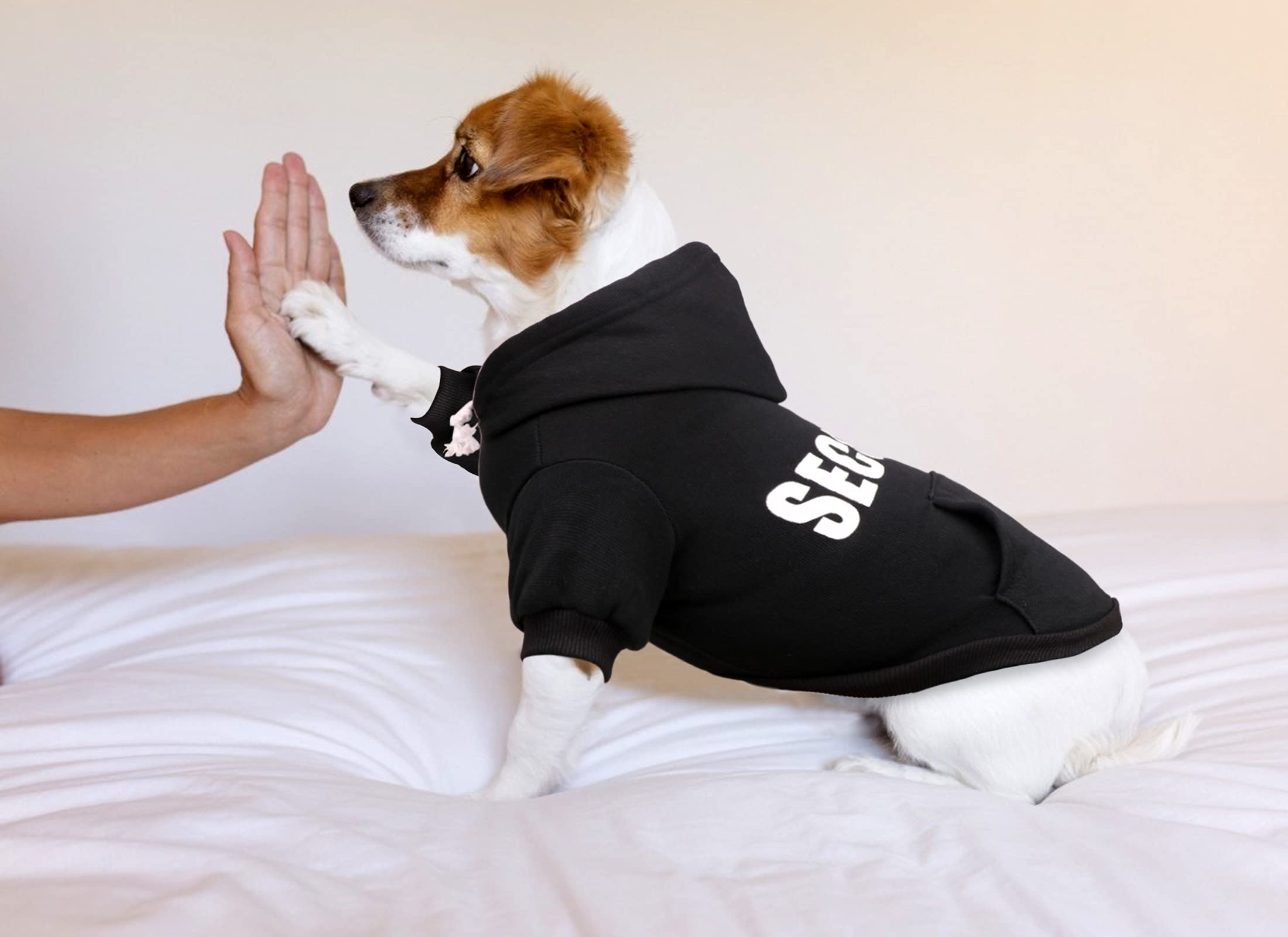 Security Dog Sweater Soft Brushed Fleece Clothes Hoodie Sweatshirt with Pocket Dog Sweaters