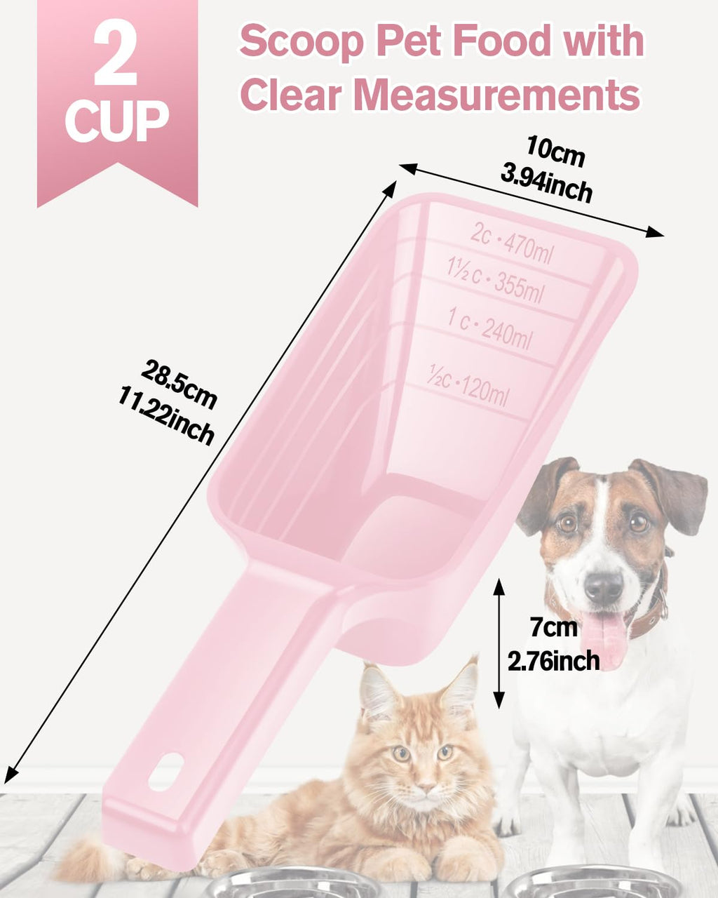 2 Cup Dog Food Scoop(2 Pack)