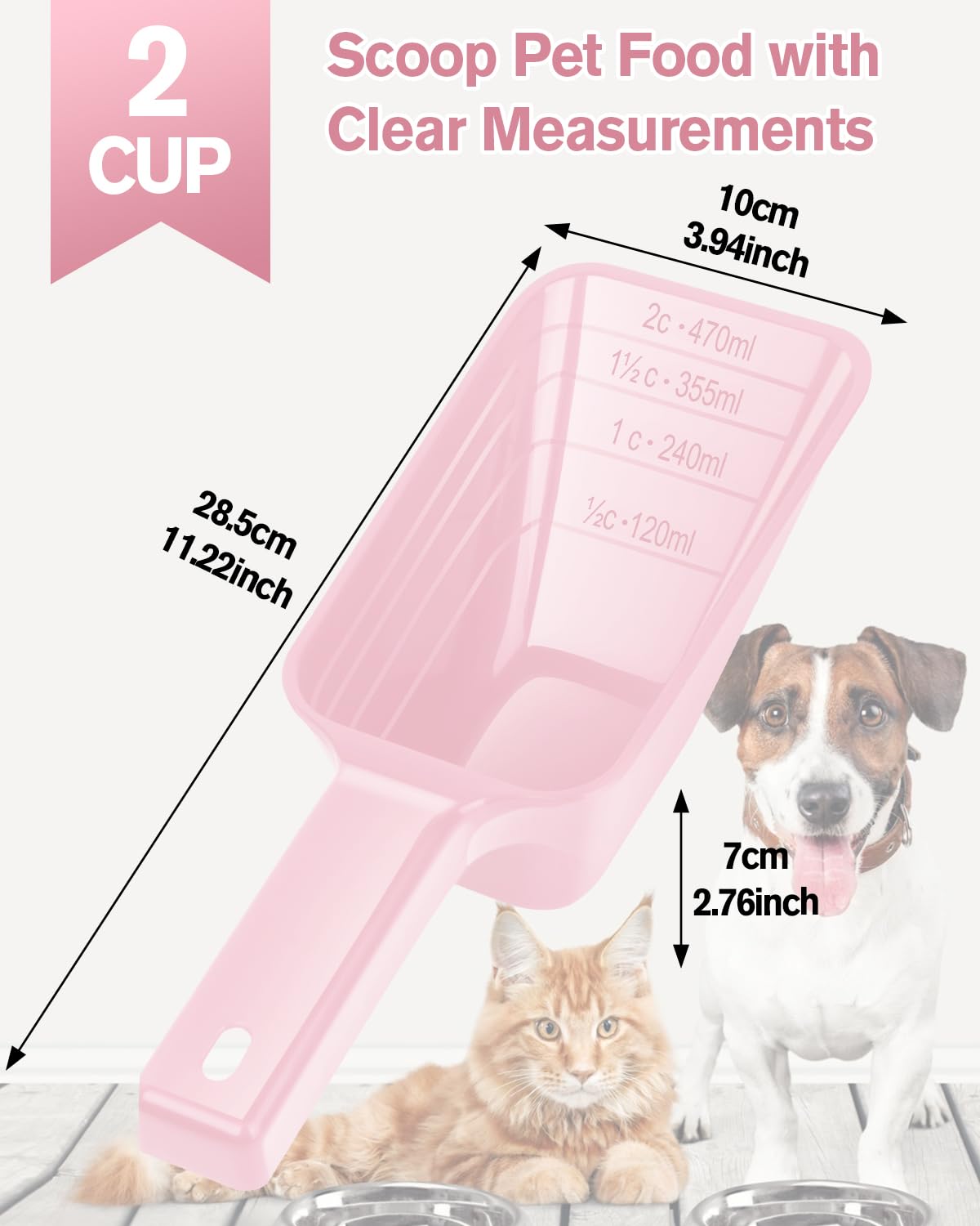 2 Cup Dog Food Scoop(2 Pack)