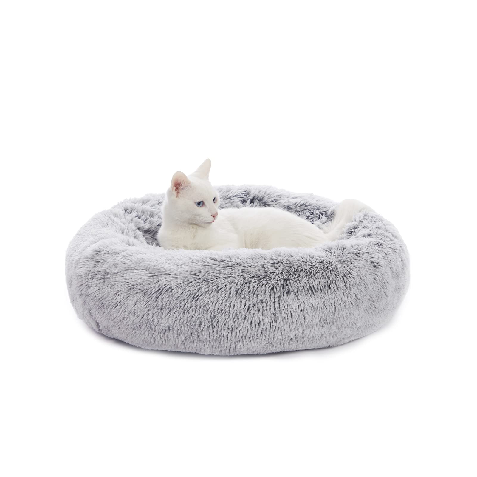 Calming Donut Dog Bed for Extra Large Dogs, Round Plush Bed with Non-Slip Bottom