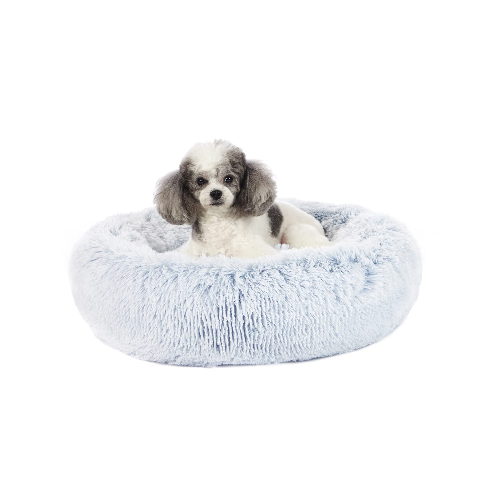 Calming Donut Dog Bed for Extra Large Dogs, Round Plush Bed with Non-Slip Bottom