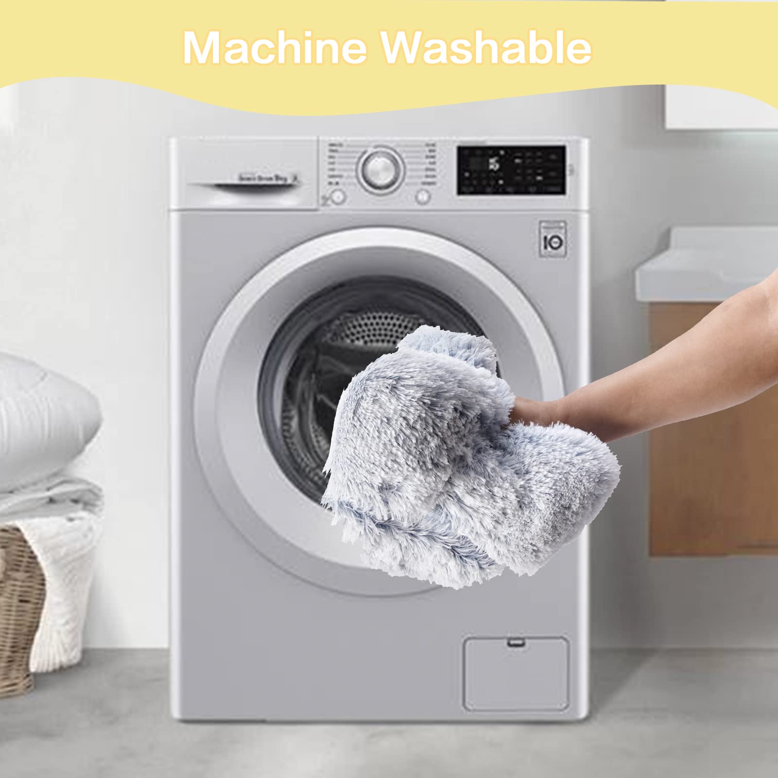 Calming Donut Dog Bed for Extra Large Dogs, Round Plush Bed with Non-Slip Bottom