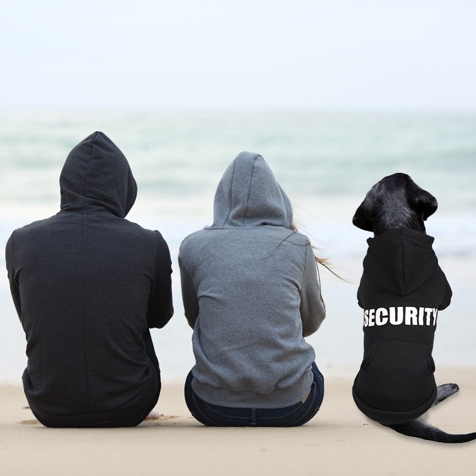 Security Dog Sweater Soft Brushed Fleece Clothes Hoodie Sweatshirt with Pocket Dog Sweaters