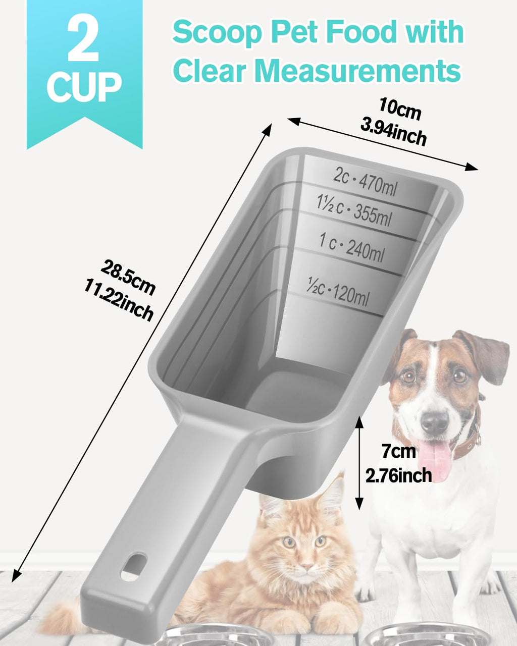 2 Cup Dog Food Scoop(2 Pack)