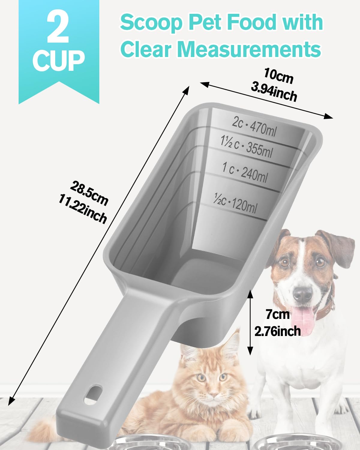 2 Cup Dog Food Scoop(2 Pack)