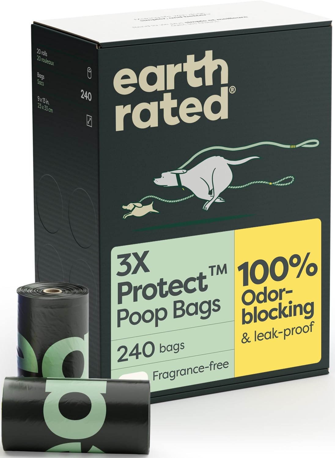 Earth Rated Poop Bags for Dogs, Guaranteed Leak Proof and Extra Thick Waste Bag Refill Rolls, Lavender Scented, 270 Bags
