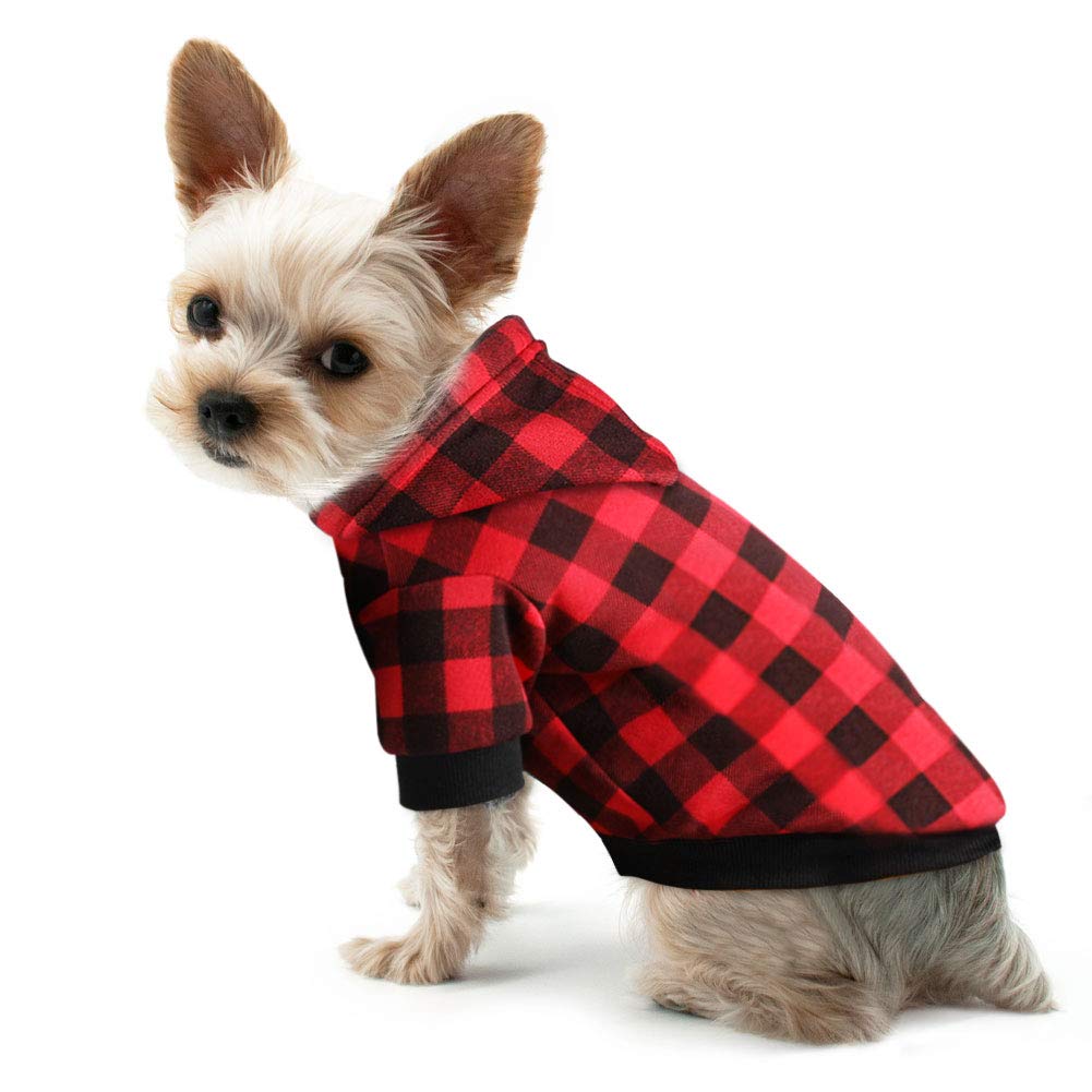 Plaid Dog Clothes Warm and Soft