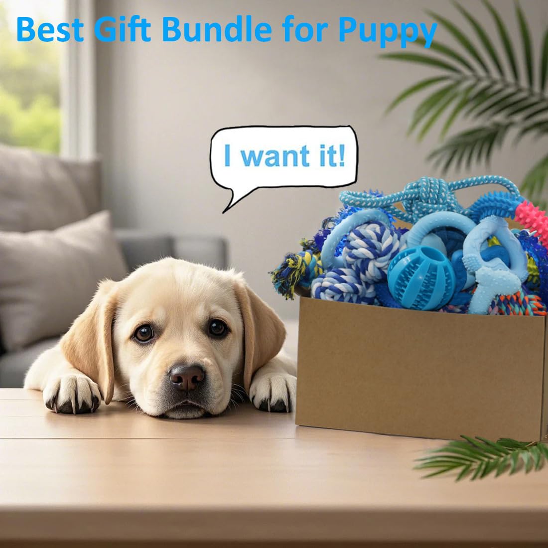 20 Pack Puppy Chew Toys - Blue Dog Teething Toys for Puppies, Puppy Teething Rings and Ropes, Blue Rubber Toy Bundle for Small Dogs, Cute Interactive Dog Balls for Small Breed