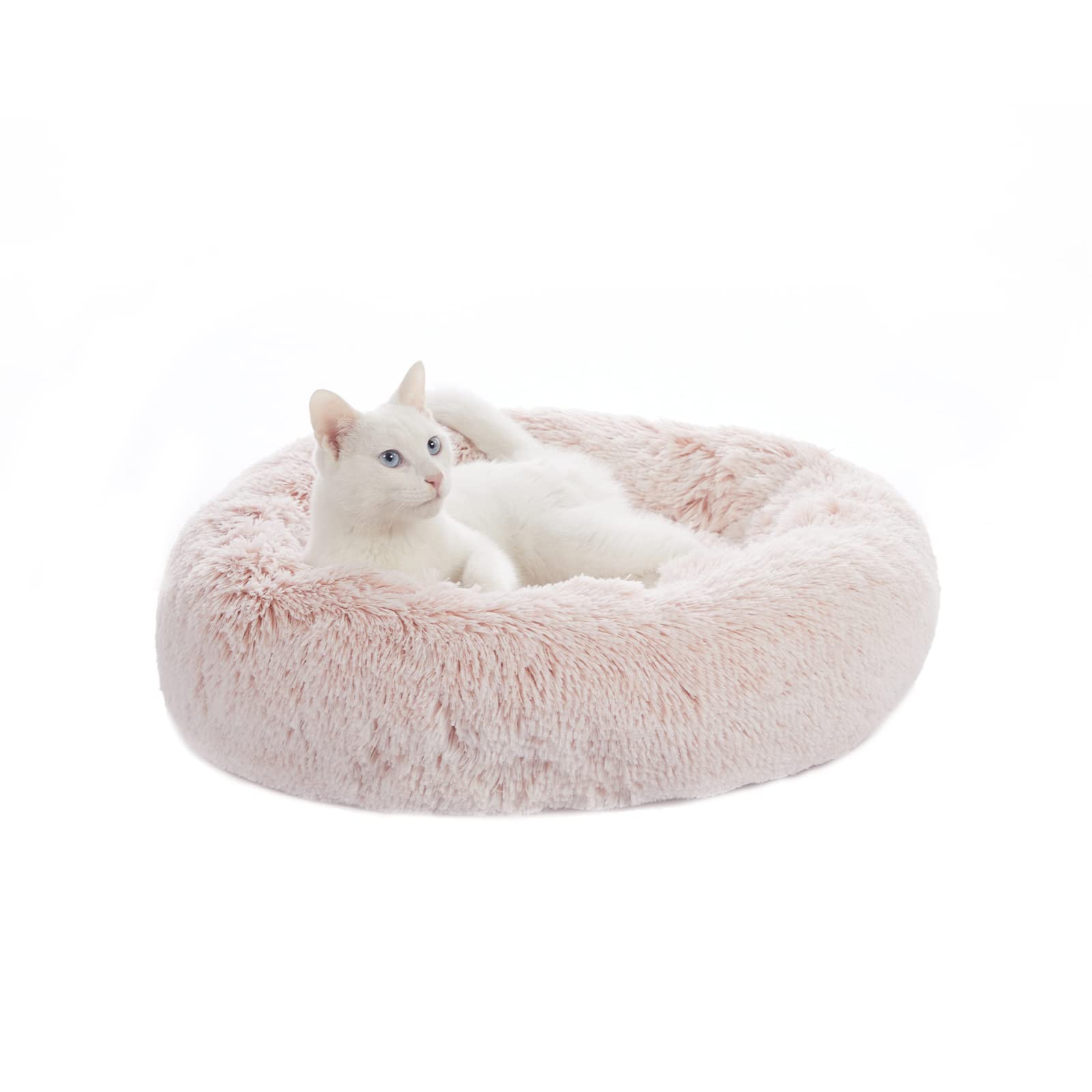 Calming Donut Dog Bed for Extra Large Dogs, Round Plush Bed with Non-Slip Bottom