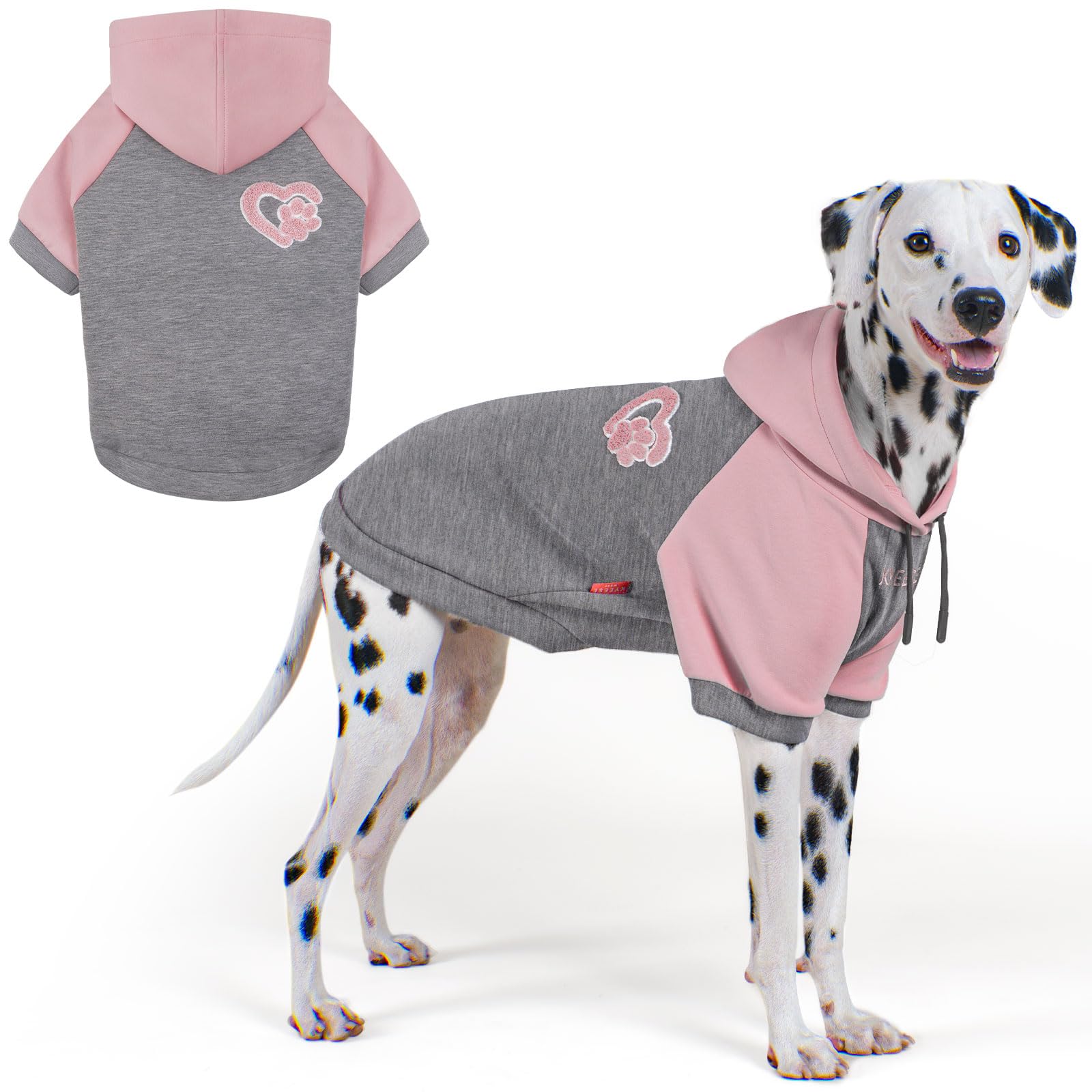 Premium Dog Hoodie Stretchy Pet Sweatshirt with Drawstring Soft Dog Clothes for Small Dogs Dogs Winter Coat for Cold Weather Warm Pet Clothes Comfort Cat Sweater Cat Coat with Leash Hole