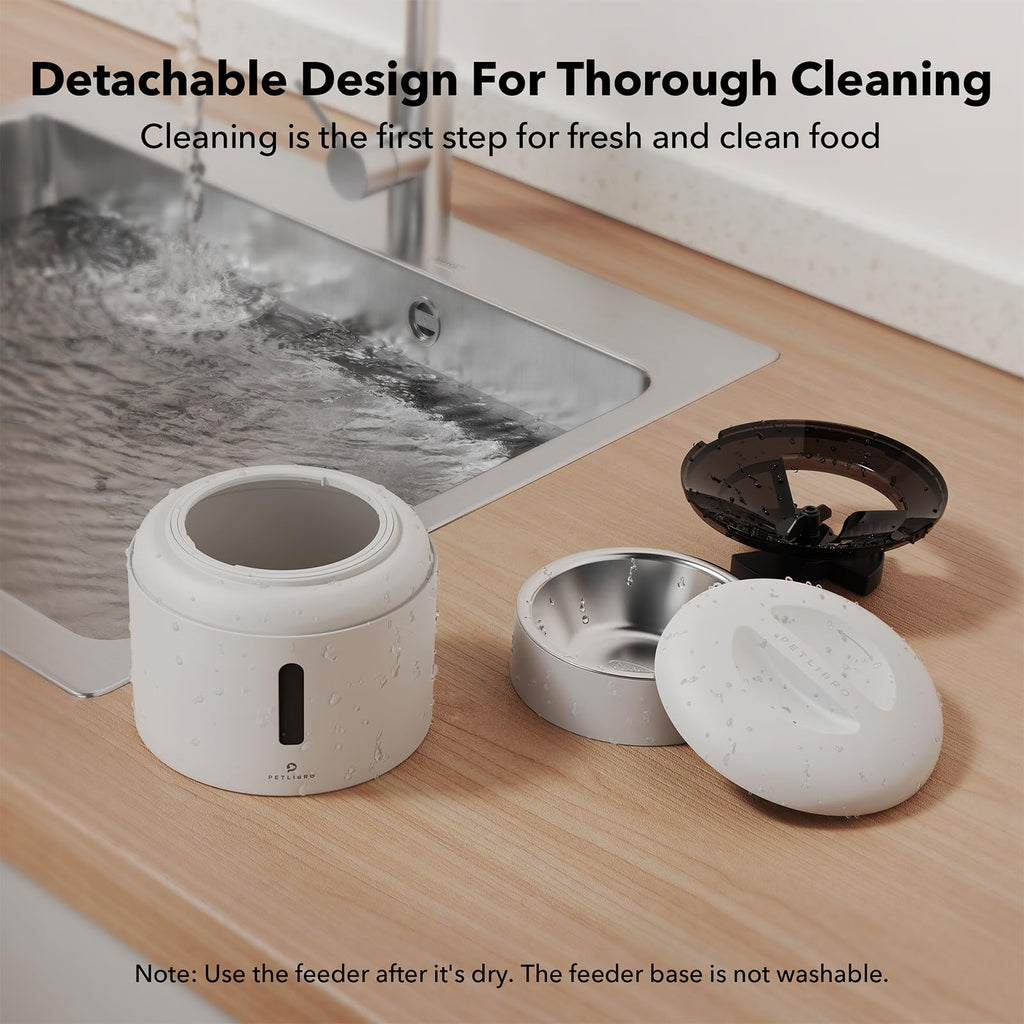 Automatic Dog or Cat Feeder, 5G WiFi Automatic Dog Food Dispenser with Freshness Preservation, 5L Timed Pet Feeder with Low Food Sensor, Up to 10 Meals Per Day,