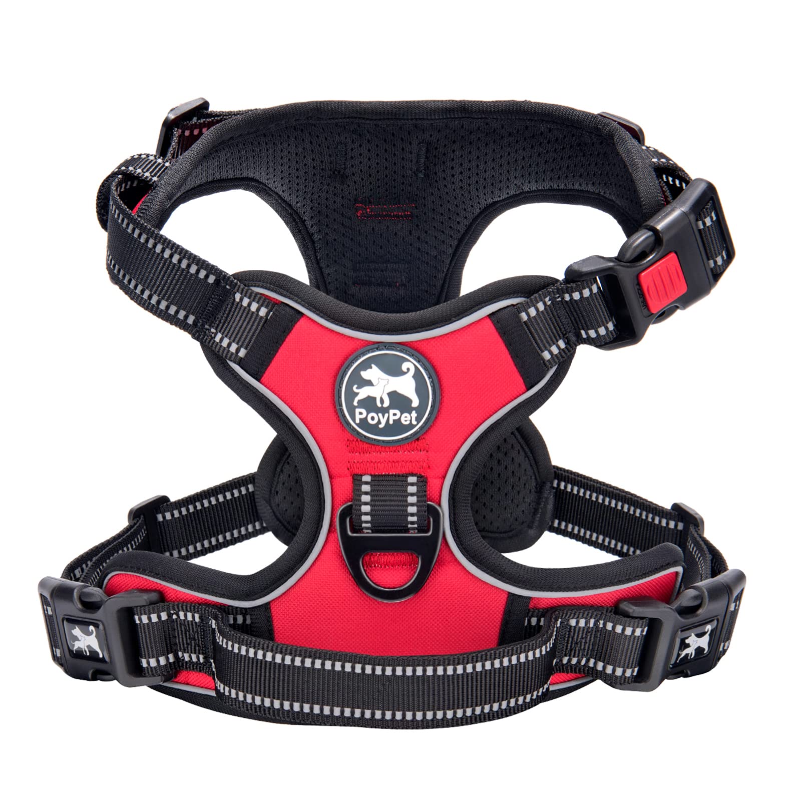 Premium Quality No Pull Dog Harness, No Choke Front Lead Dog Reflective Harness, Adjustable Soft Padded Pet Vest with Easy Control Handle for Small to Large Dogs