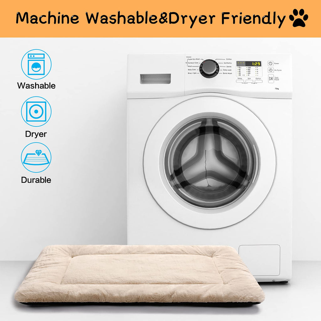 Dog Beds Crate Pad for Medium/Large Dogs Fit Metal,Ultra Soft, Washable & Anti-Slip Kennel Pad for Dogs Cozy Sleeping