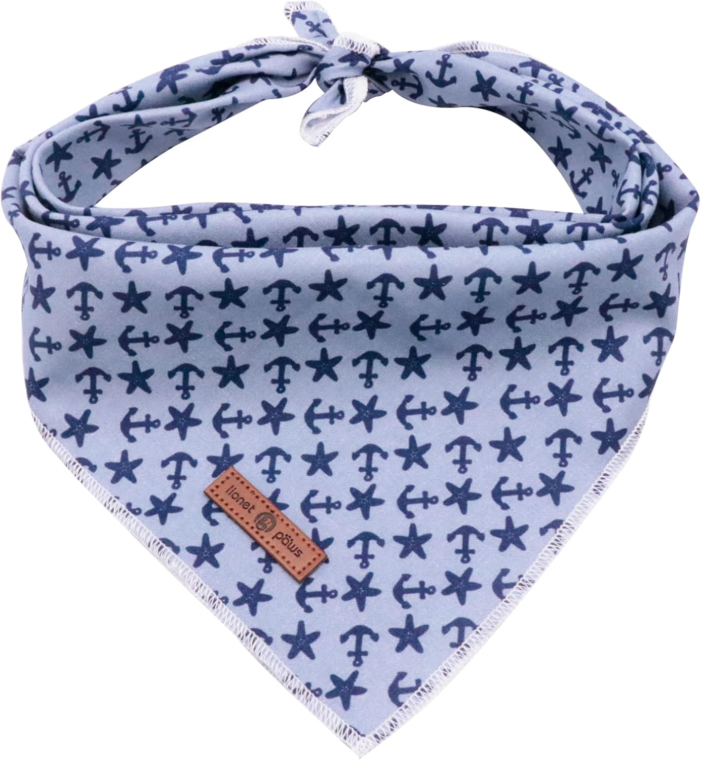 Paws Dog Bandana for Small Medium Large Dogs, Cat Kerchief Blue DOIT, Triangle Bibs Scarf for Girl or Boy