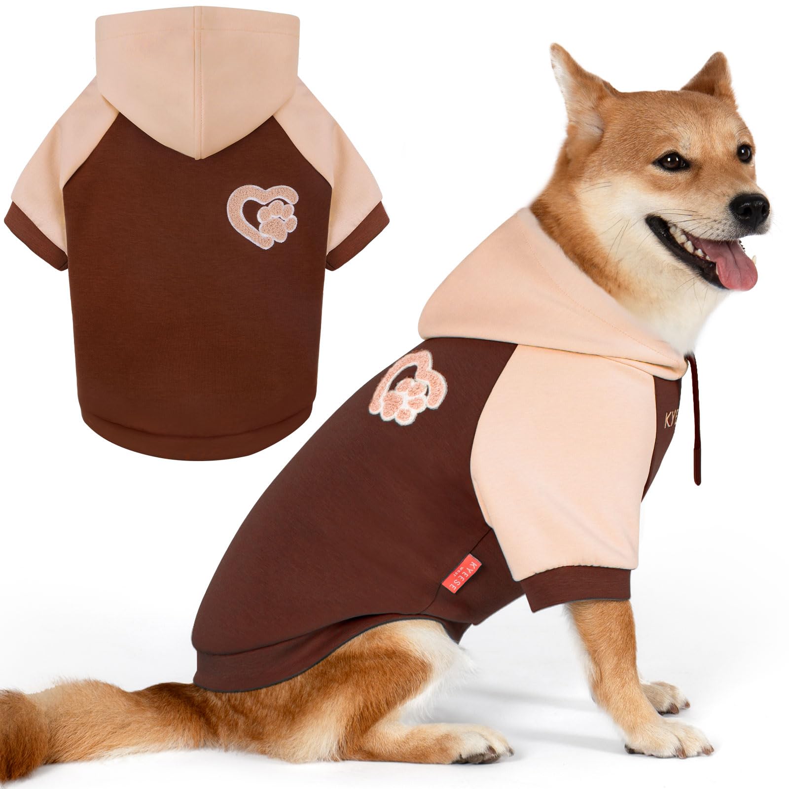 Premium Dog Hoodie Stretchy Pet Sweatshirt with Drawstring Soft Dog Clothes for Small Dogs Dogs Winter Coat for Cold Weather Warm Pet Clothes Comfort Cat Sweater Cat Coat with Leash Hole