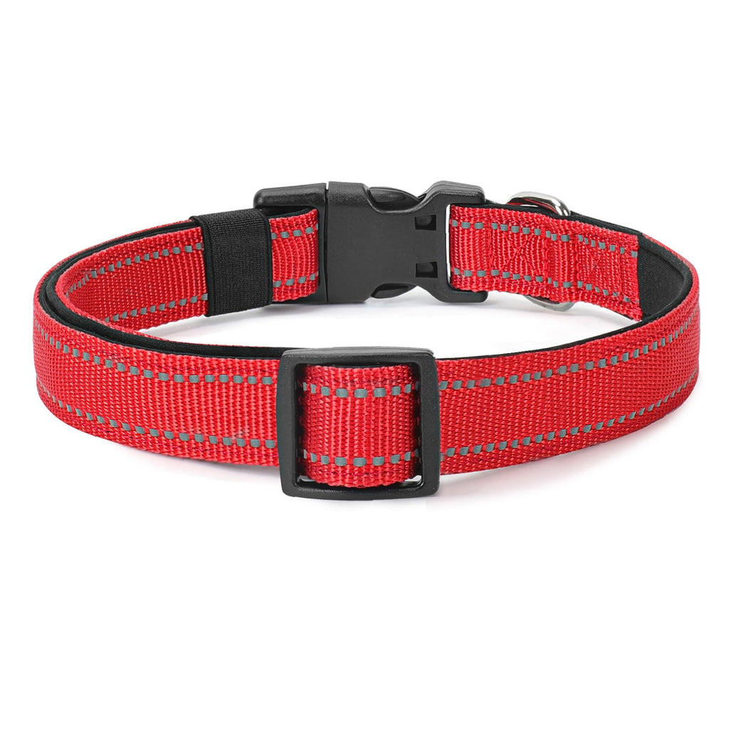 Reflective Dog Collar Padded with Soft Neoprene Breathable Quick Release Basic Dog Collars