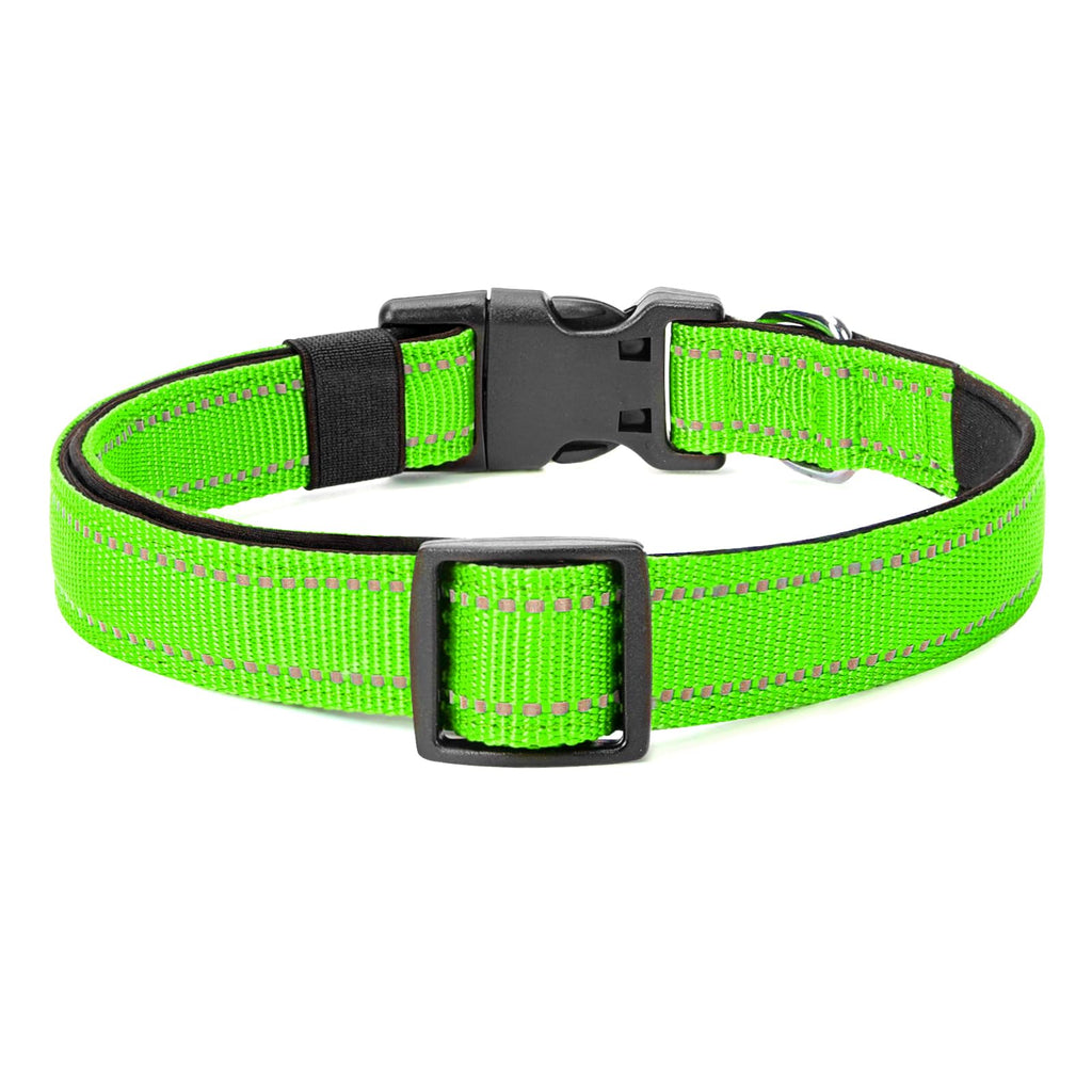 Reflective Dog Collar Padded with Soft Neoprene Breathable Quick Release Basic Dog Collars