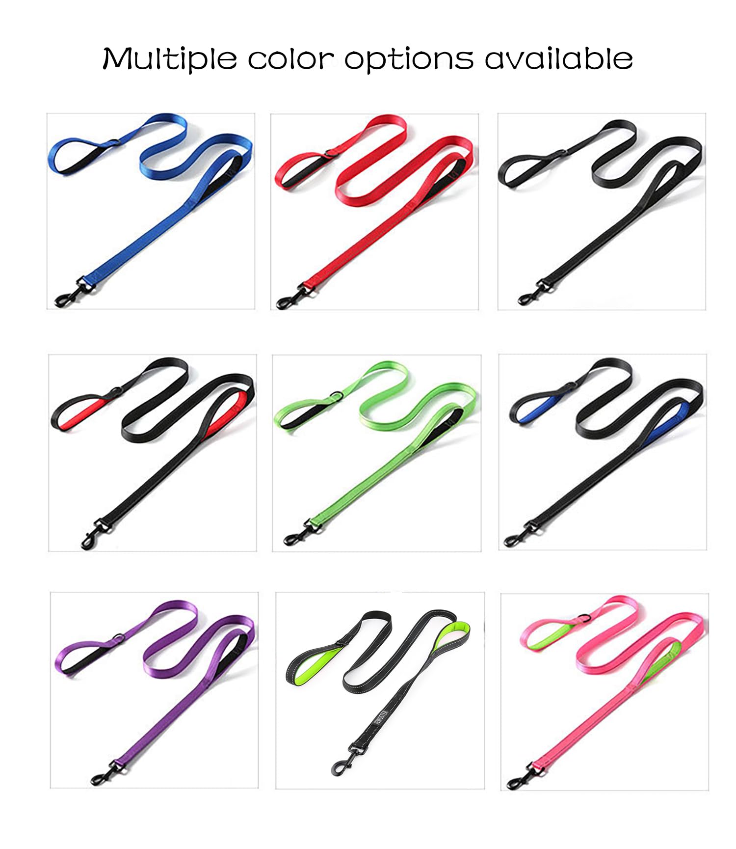 Heavy Duty Dog Leash - 2 Handles by Padded Traffic Handle for Extra Control, 6foot Long - Perfect for Medium to Large Dogs