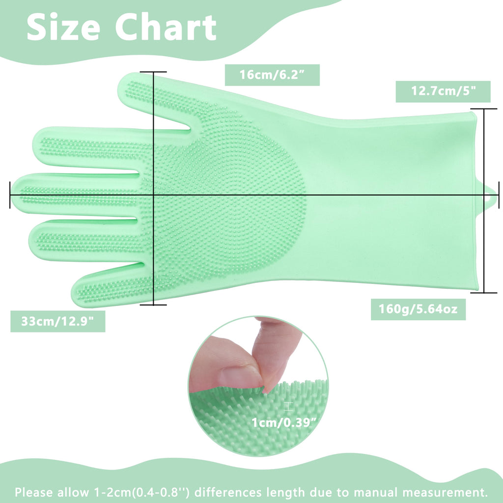 Pet Grooming Gloves—Heat Resistant Dog Washing Gloves with High-Density Teeth, Dog Bath Scrubber with Enhanced Five Finger Design, Silicone Gloves for Dogs and Cats Bathing, Massage (Blue)