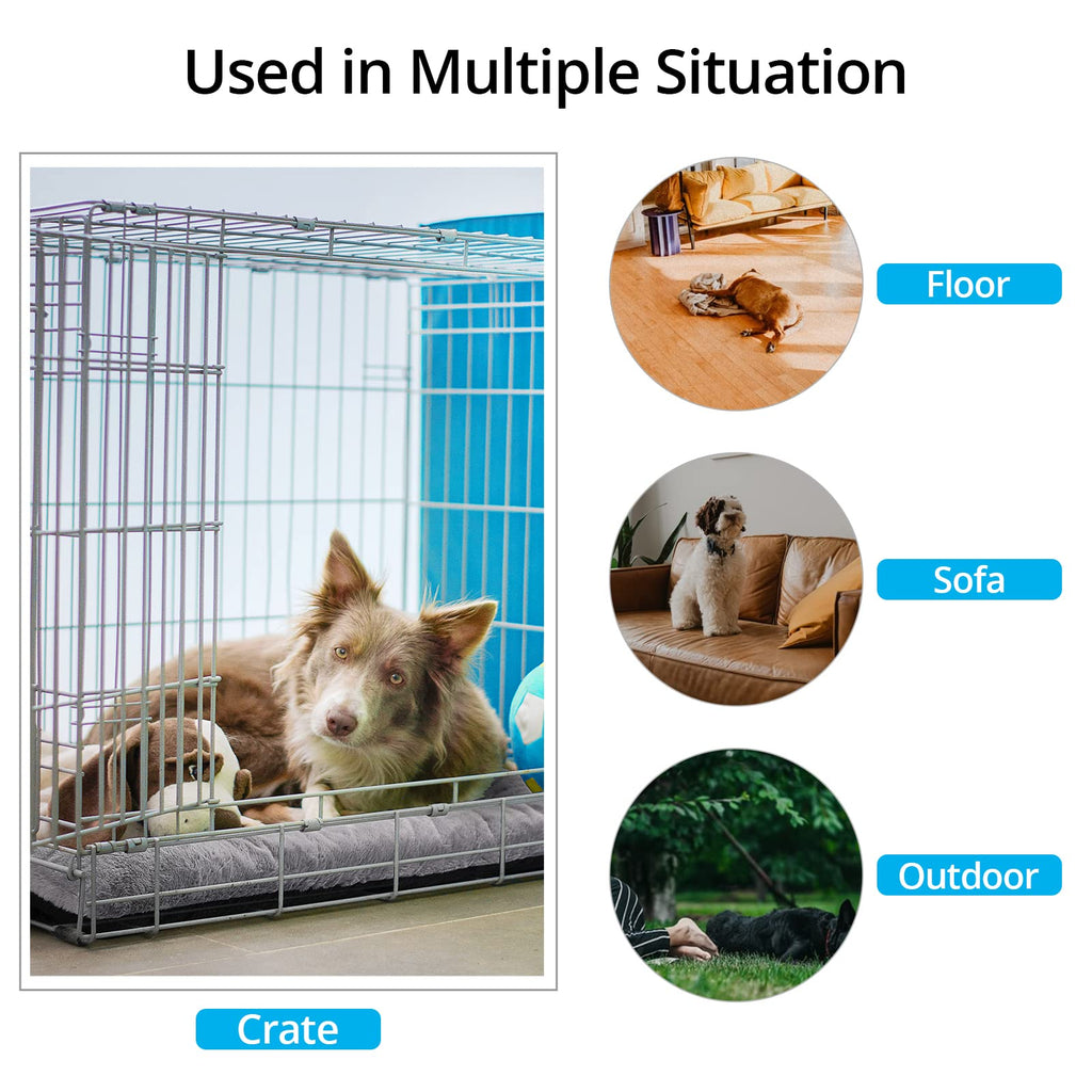 Dog Beds Crate Pad for Medium/Large Dogs Fit Metal,Ultra Soft, Washable & Anti-Slip Kennel Pad for Dogs Cozy Sleeping