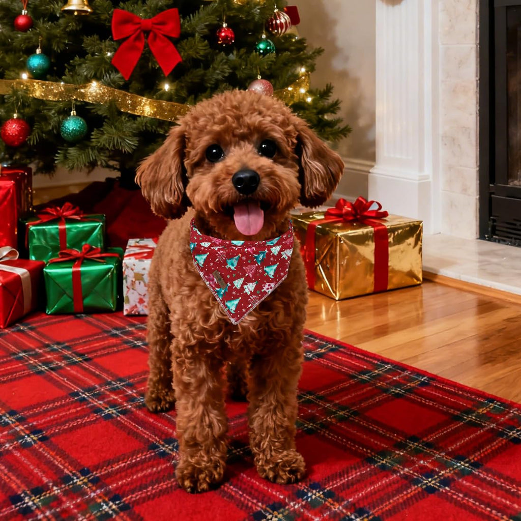 Paws Dog Bandana for Small Medium Large Dogs, Cat Kerchief Blue DOIT, Triangle Bibs Scarf for Girl or Boy