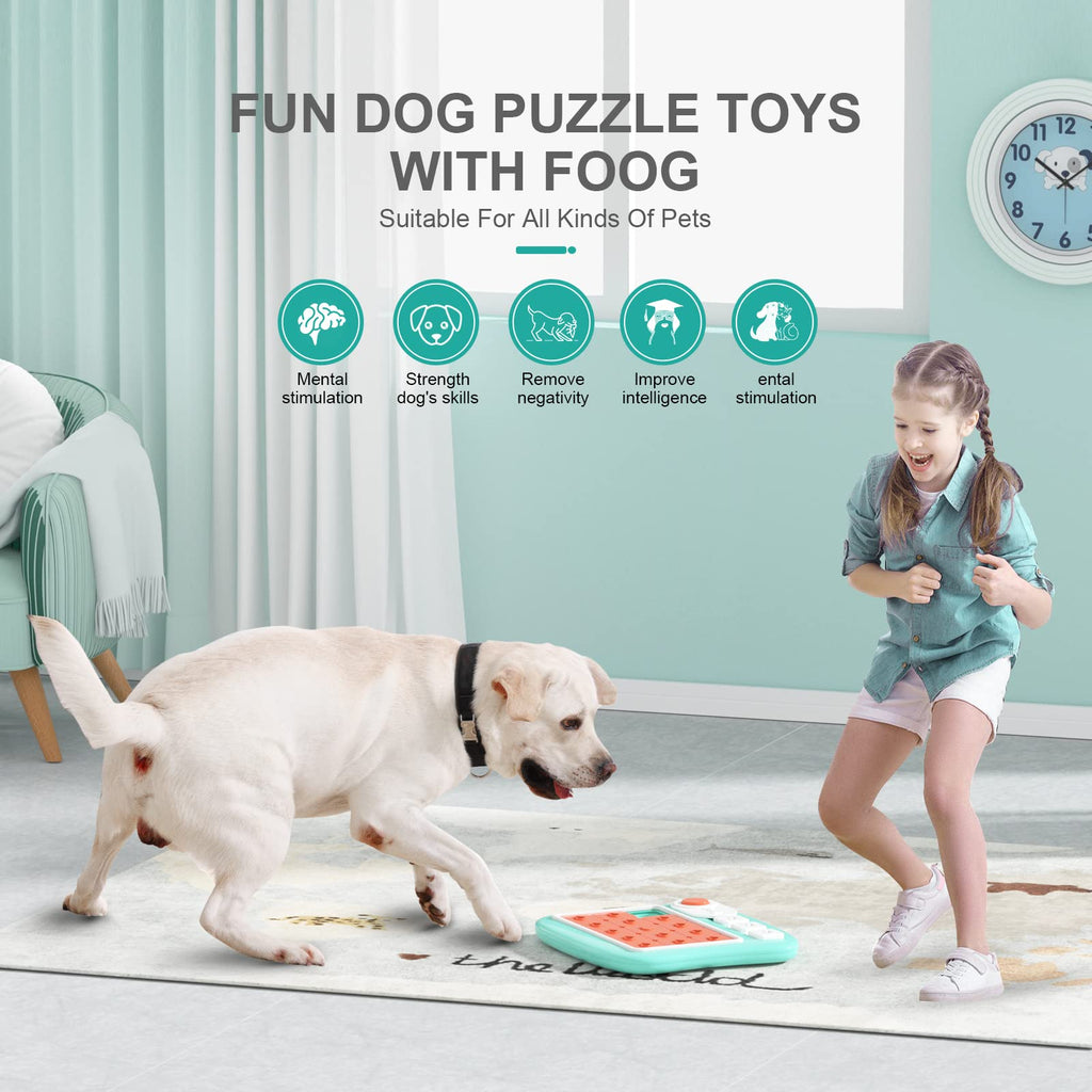 Interactive Dog Treat Puzzle Toys for IQ Training & Mental Stimulating,Fun Slow Feeder,Large Medium Small Dogs Enrichment Toys with Squeak Design