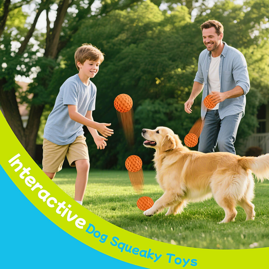 Dog Chew Toys 3 Pack for Aggressive Chewers, Multifunctional Teeth Cleaning and Gum Massage, Tough Toys with Natural Rubber for Large and Medium Dog