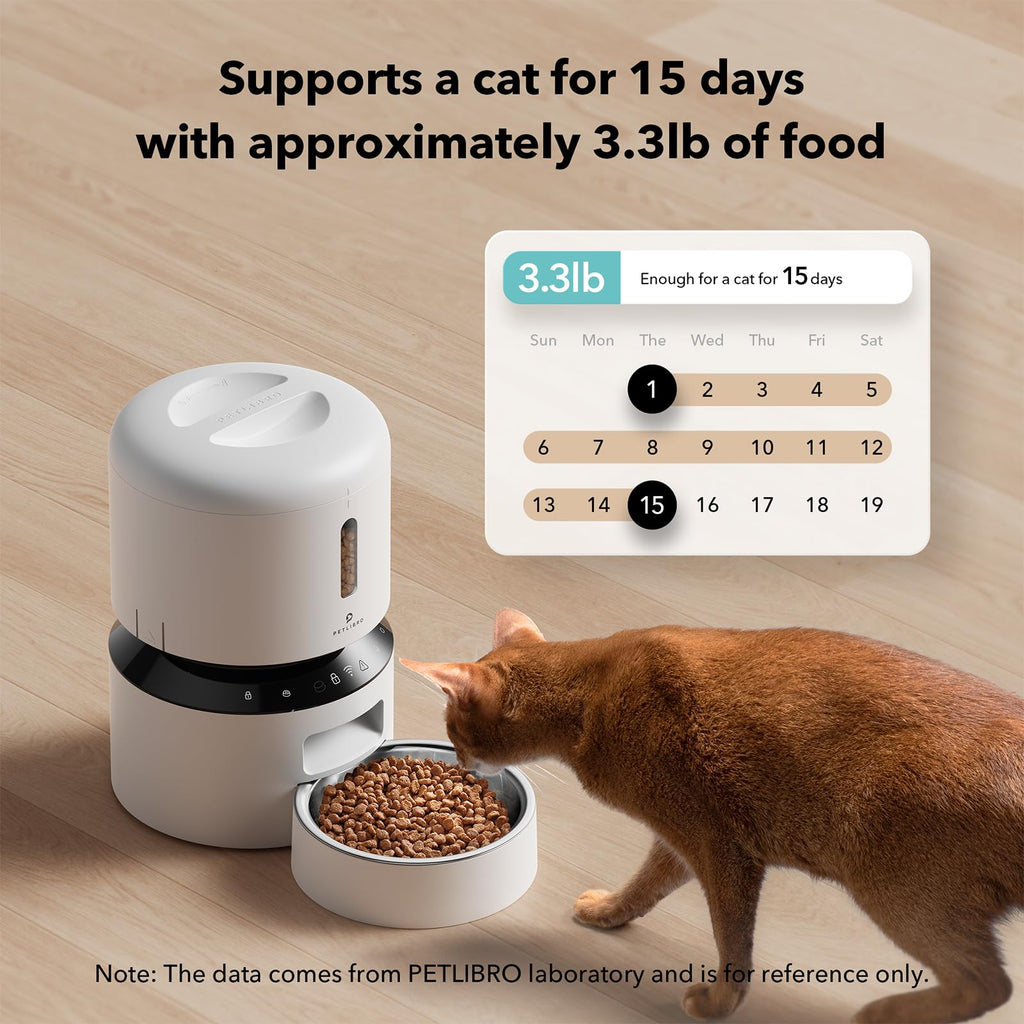 Automatic Dog or Cat Feeder, 5G WiFi Automatic Dog Food Dispenser with Freshness Preservation, 5L Timed Pet Feeder with Low Food Sensor, Up to 10 Meals Per Day,