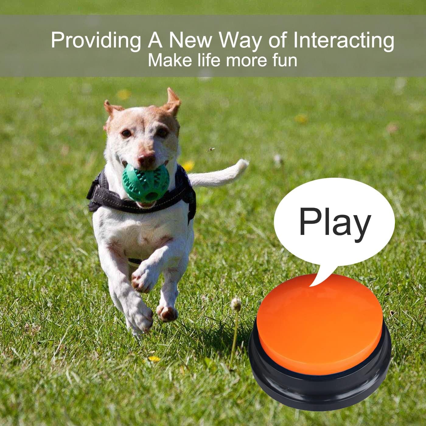 4 Color Voice Recording Button, Dog Buttons for Communication Pet Training