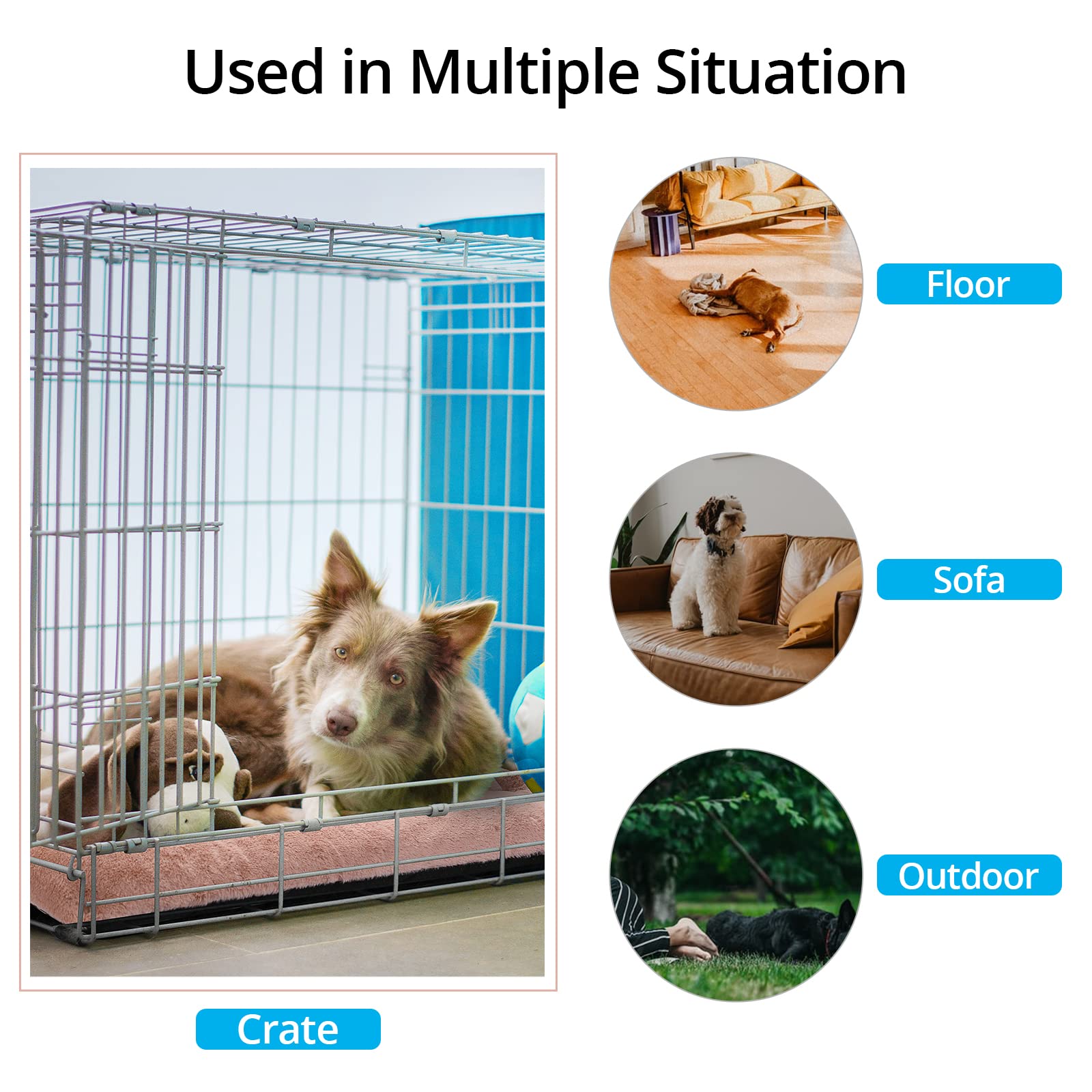 Dog Beds Crate Pad for Medium/Large Dogs Fit Metal,Ultra Soft, Washable & Anti-Slip Kennel Pad for Dogs Cozy Sleeping