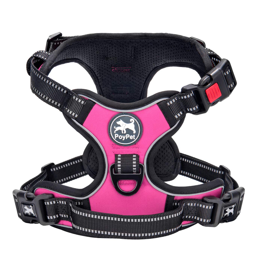 Premium Quality No Pull Dog Harness, No Choke Front Lead Dog Reflective Harness, Adjustable Soft Padded Pet Vest with Easy Control Handle for Small to Large Dogs