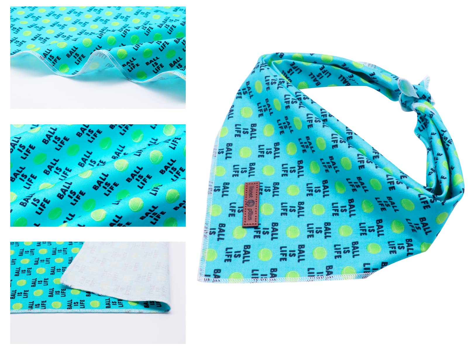 Paws Dog Bandana for Small Medium Large Dogs, Cat Kerchief Blue DOIT, Triangle Bibs Scarf for Girl or Boy