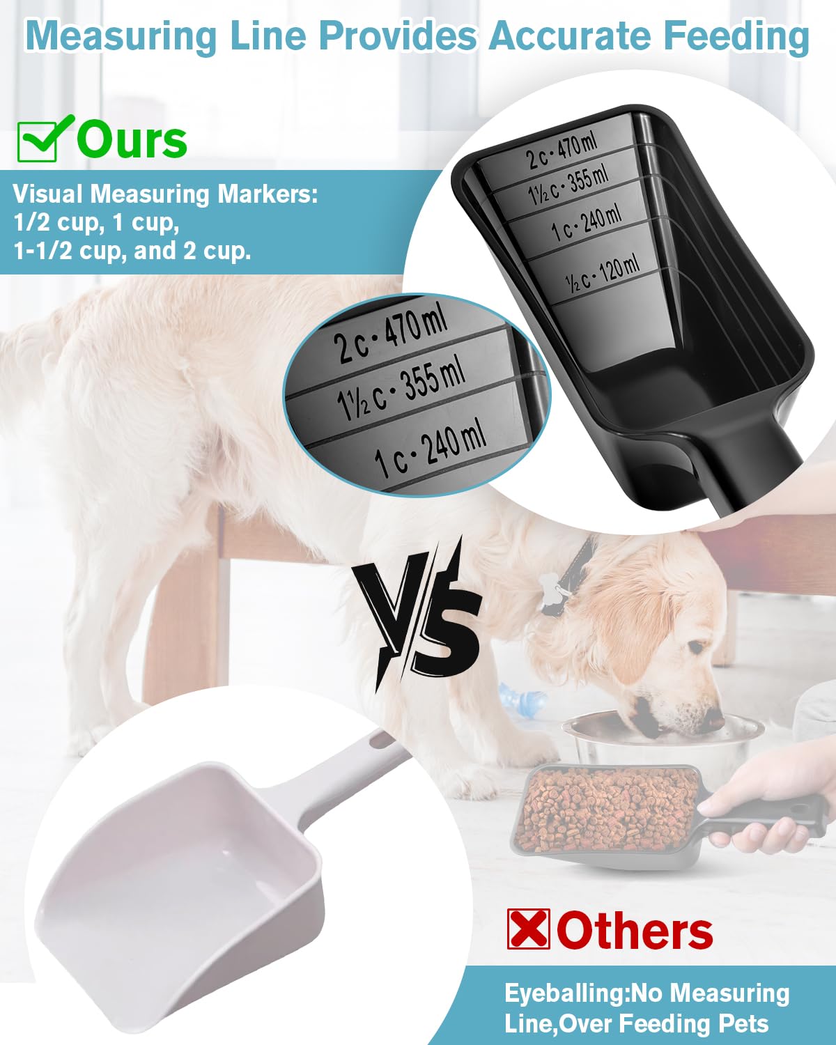 2 Cup Dog Food Scoop(2 Pack)