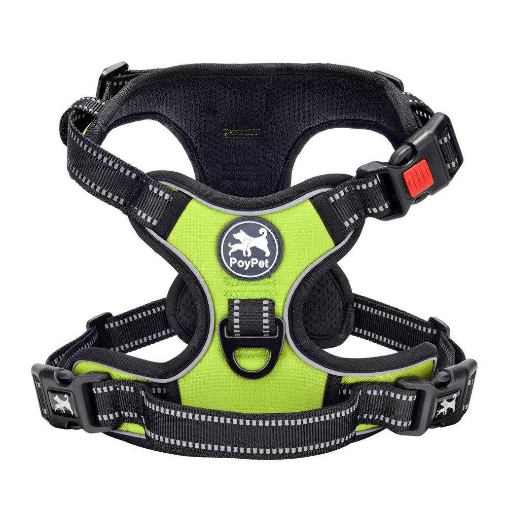 Premium Quality No Pull Dog Harness, No Choke Front Lead Dog Reflective Harness, Adjustable Soft Padded Pet Vest with Easy Control Handle for Small to Large Dogs