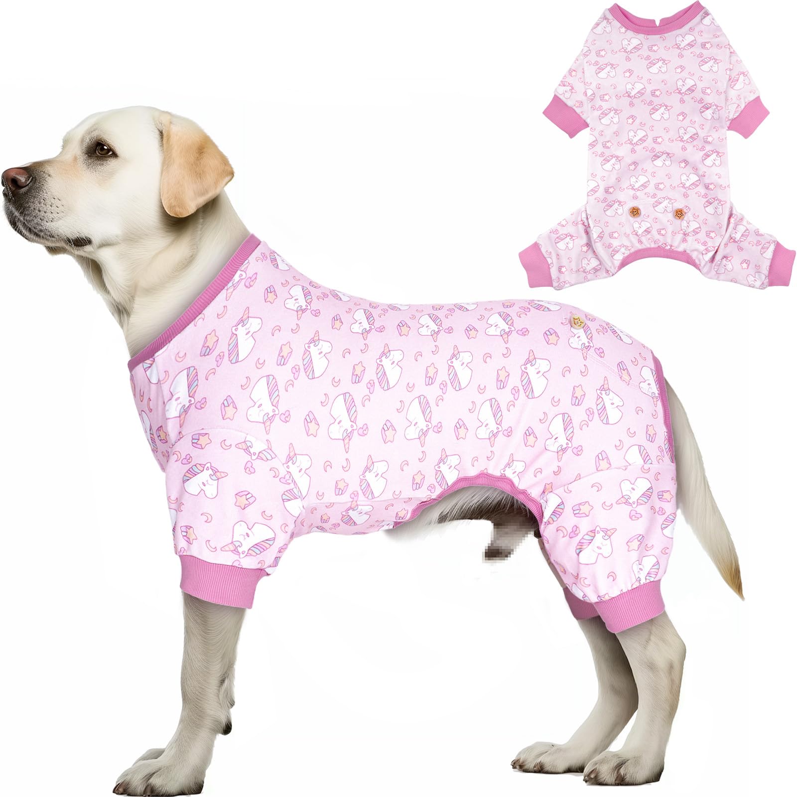 Dog Pajamas Velvet Dog Pajamas Large Sized Dogs Soft Dogs Clothes Pjs with Yellow Ducks Pattern Stretchy Pet Jammies Coat Comfy Pet Onesie Costume