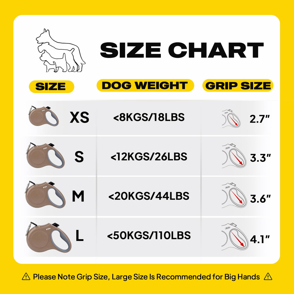 Retractable Dog Leash, 16 ft Dog Walking Leash for Small Dogs up to 26 lbs, 360° Tangle Free, Black