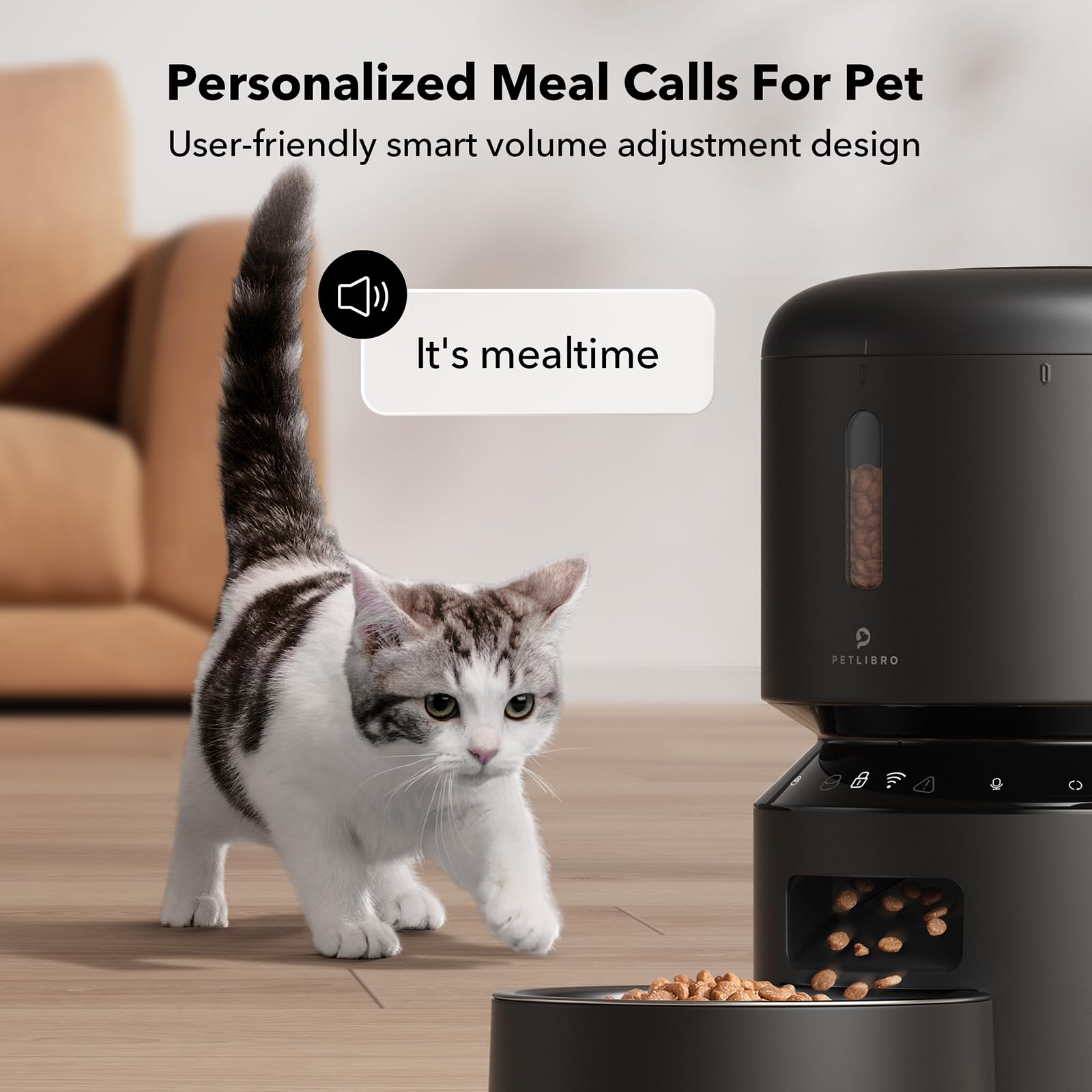 Automatic Dog or Cat Feeder, 5G WiFi Automatic Dog Food Dispenser with Freshness Preservation, 5L Timed Pet Feeder with Low Food Sensor, Up to 10 Meals Per Day,