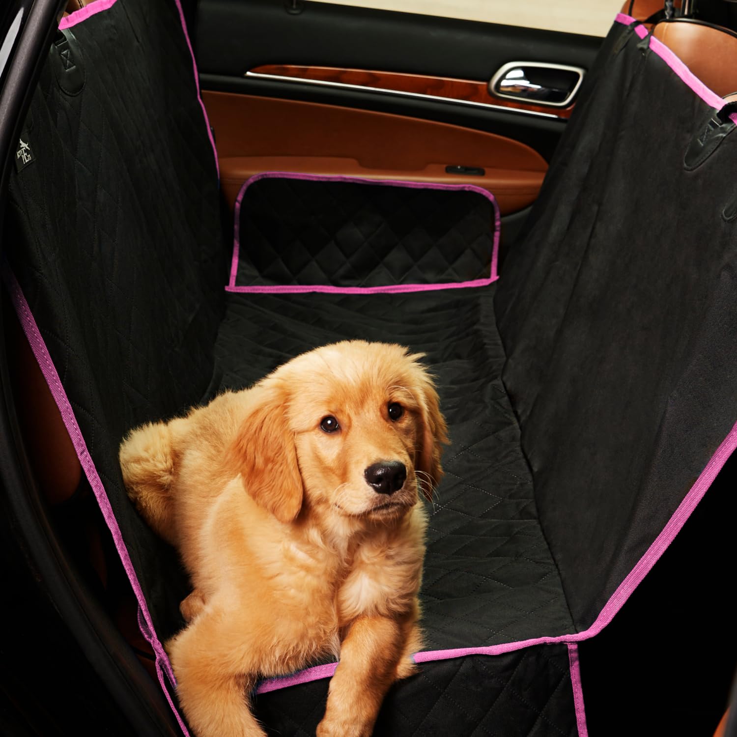Standard Dog Car Hammock Back Seat Cover, Waterproof Backseat Cover Protector for Truck Bench Rear of Sedans or SUVs, Essential Pet Supplies Vacuum or Wipe Clean, Machine Washable