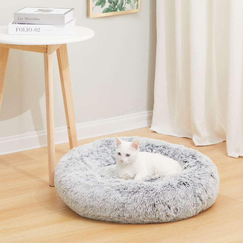 Calming Donut Dog Bed for Extra Large Dogs, Round Plush Bed with Non-Slip Bottom