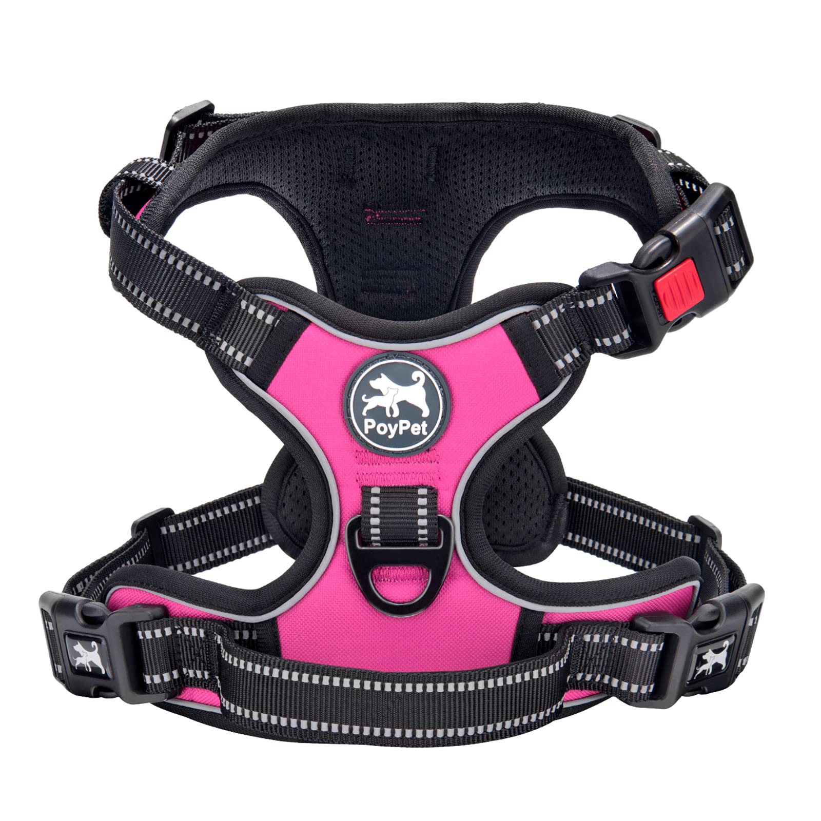 Premium Quality No Pull Dog Harness, No Choke Front Lead Dog Reflective Harness, Adjustable Soft Padded Pet Vest with Easy Control Handle for Small to Large Dogs