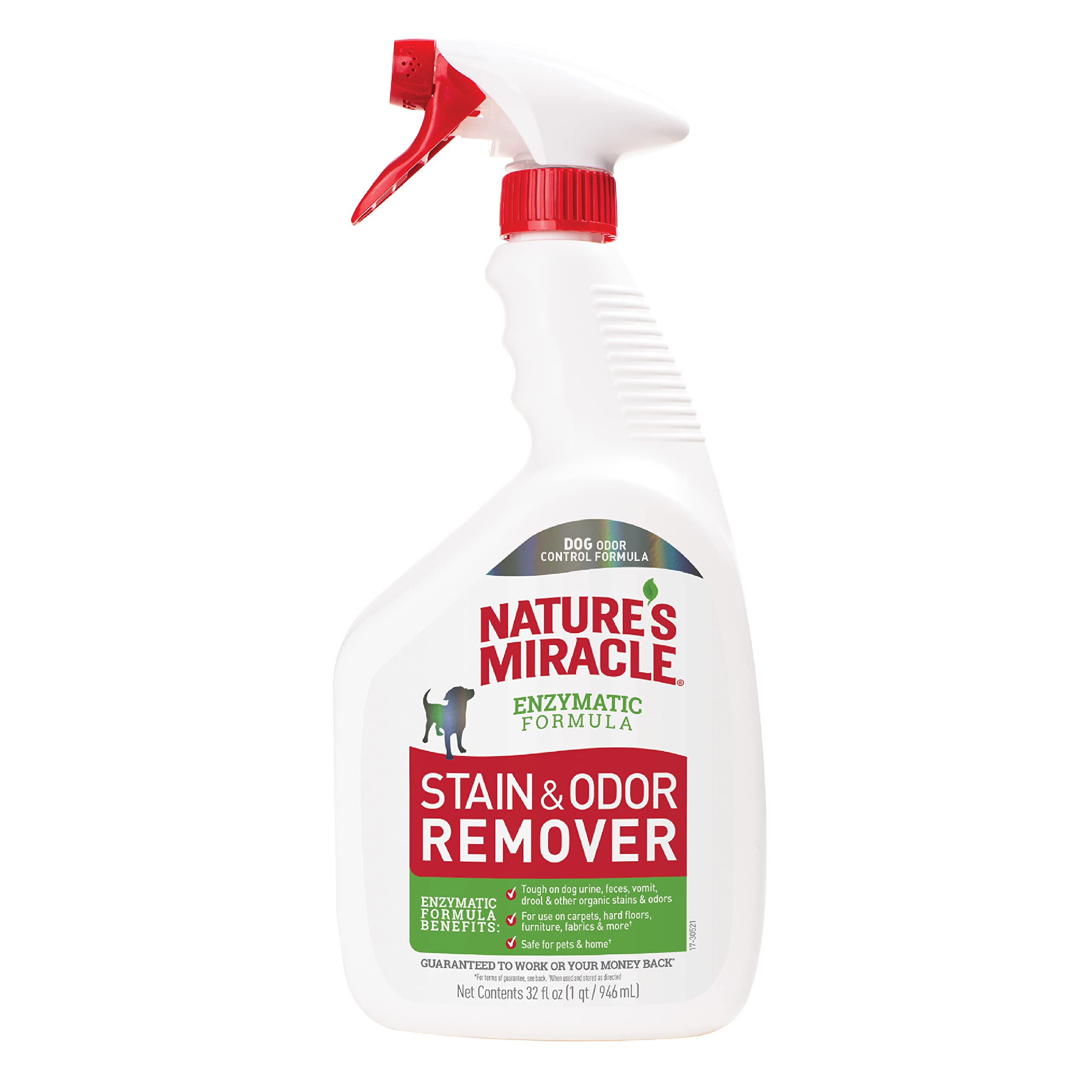 Nature’s Miracle Stain and Odor Remover Dog, 32 Ounces, Everyday Mess Enzymatic Odor Control Formula