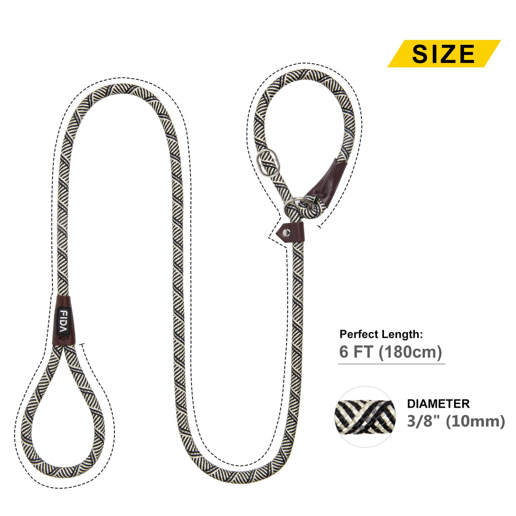 Durable Slip Lead Dog Leash, Heavy Duty Dog Loop Leashes, Comfortable Strong Rope Slip Leash for Large Medium Dogs, No Pull Pet Training Lead with Highly Reflective