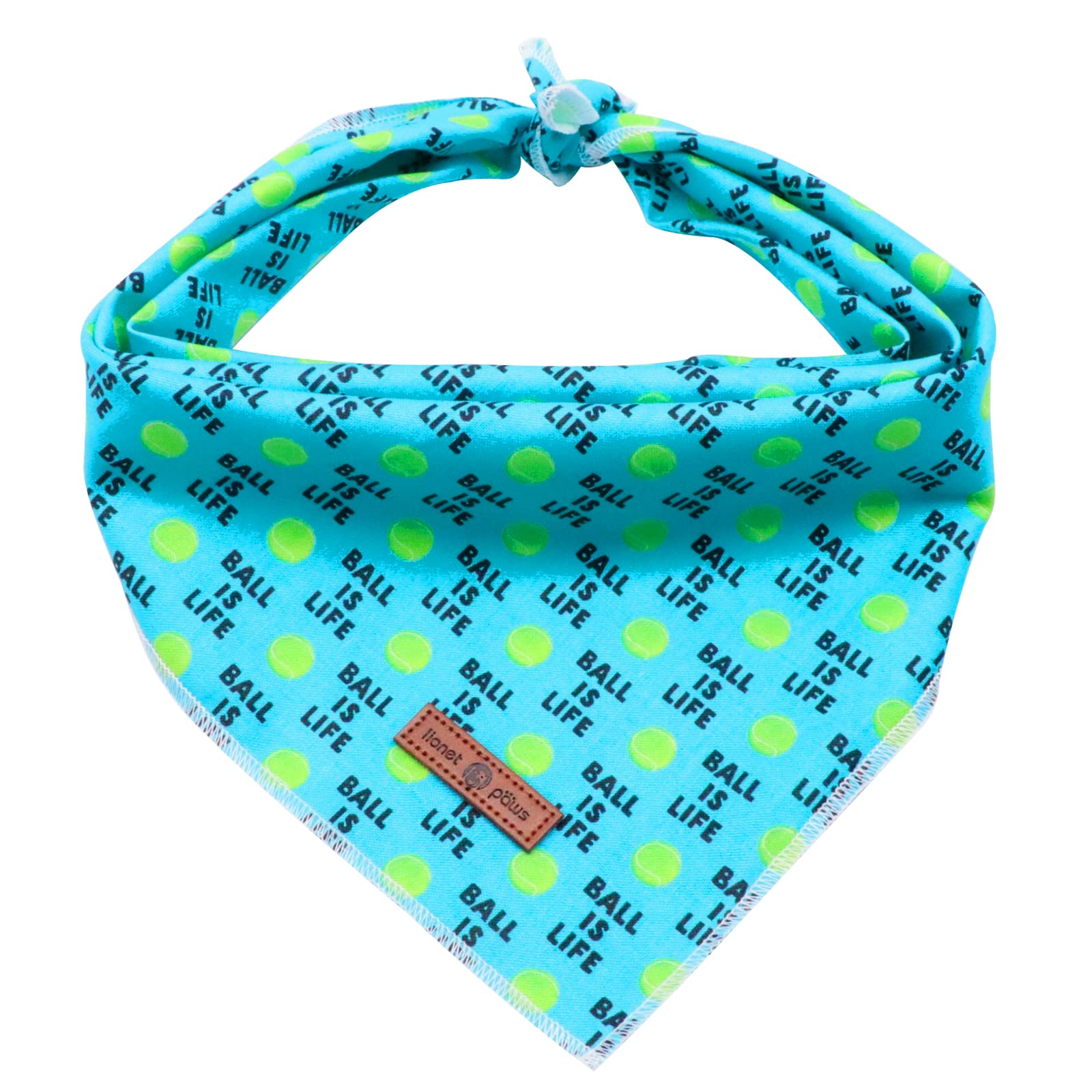 Paws Dog Bandana for Small Medium Large Dogs, Cat Kerchief Blue DOIT, Triangle Bibs Scarf for Girl or Boy