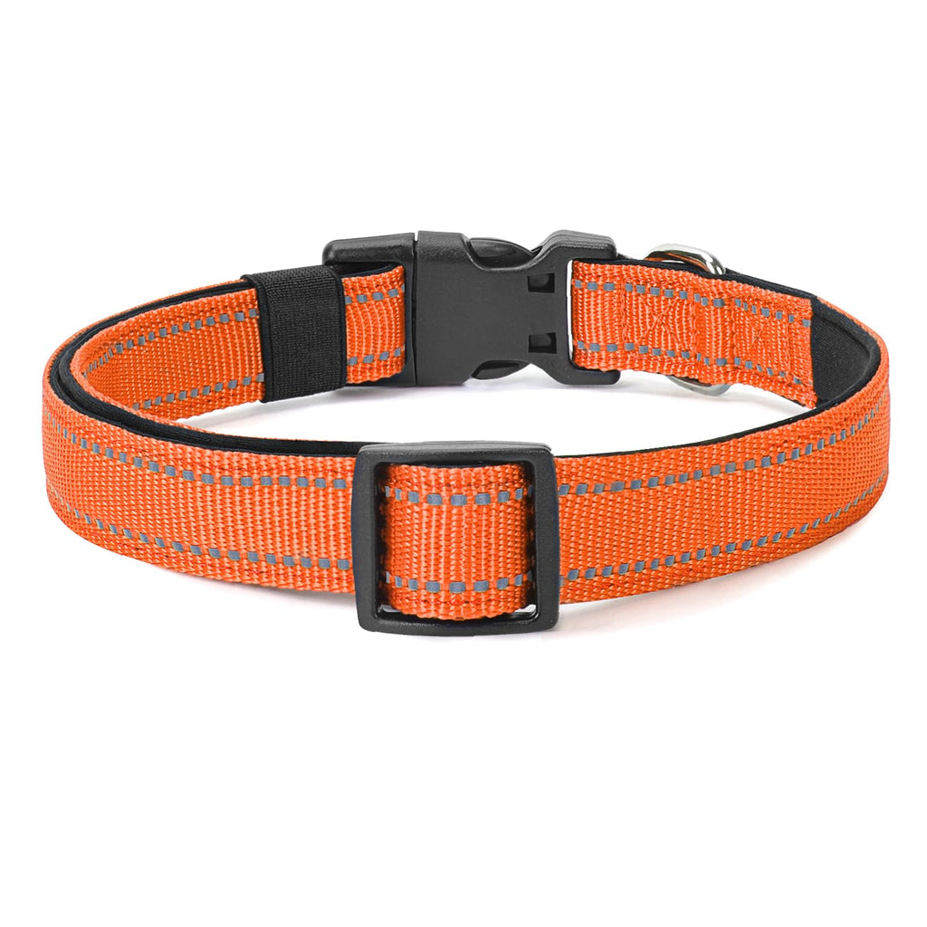Reflective Dog Collar Padded with Soft Neoprene Breathable Quick Release Basic Dog Collars