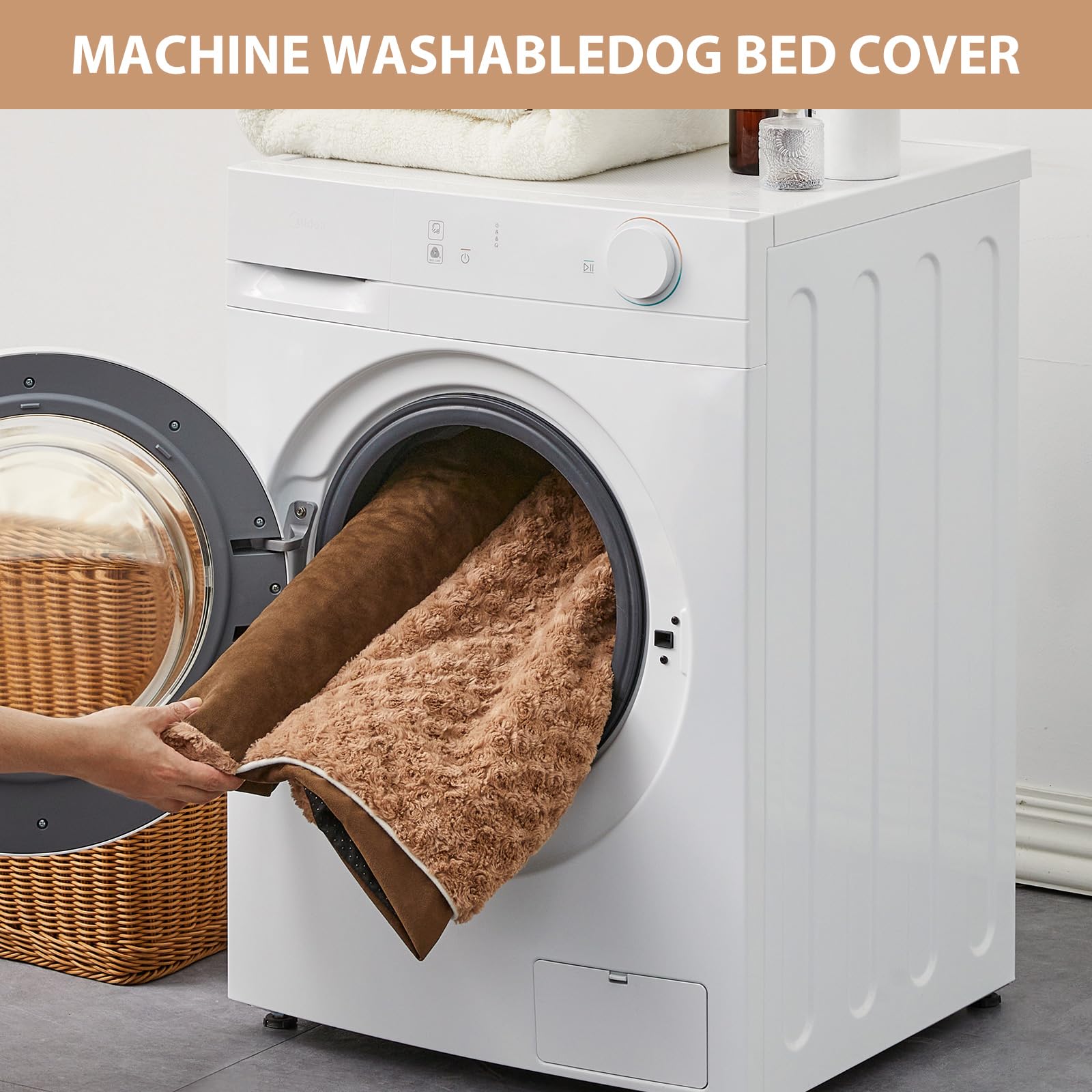 BFPETHOME Dog Beds for Large Dogs, Orthopedic Dog Bed for Medium Large Dogs,Big Waterproof Couch Pet Bed with Removable Washable Cover